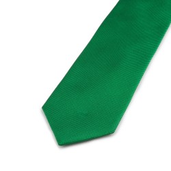 Seidenkrawatte grün reine Seide unifarben einfarbig 150x7,5 cm - Tinitex